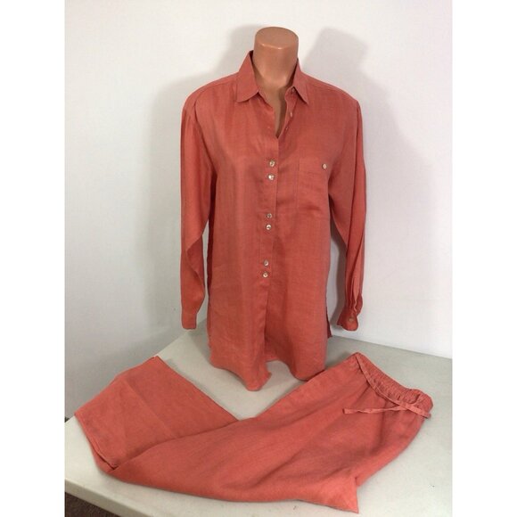 Bloomingdales Pant Suit 2 Piece Matching Set Womens Large - Picture 1 of 7